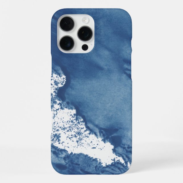 Hintergrund für blaues Abstraktes Wasser iPhone Hülle (Rückseite)