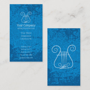 Hintergrund für blaues Lyre Visitenkarte