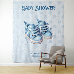 Hintergrund für Blue Baby Schuhe Wandteppich