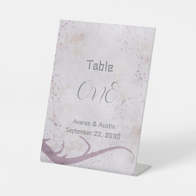 Hintergrund für Blumendruck mit grauem Text Sockelschild (Vorderseite)