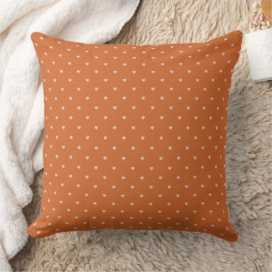 Hintergrund für Burnt Orange Mini-Herzen Kissen