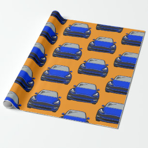 Hintergrund für das Auto SUV Orange Blue Electric Geschenkpapier