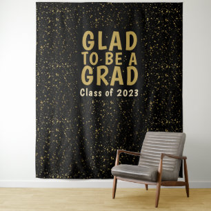 Hintergrund für das Black Gold Foto der Graduation Wandteppich