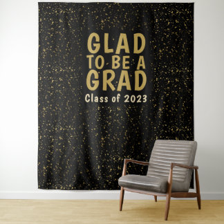 Hintergrund für das Black Gold Foto der Graduation Wandteppich