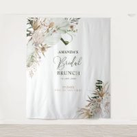 Hintergrund für das Brautparty "Green & Gold Boho"