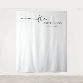 Hintergrund für das Foto "personalisierter Nachnam Wandteppich