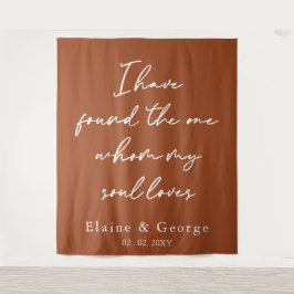 Hintergrund für das One Wedding Foto Wandteppich