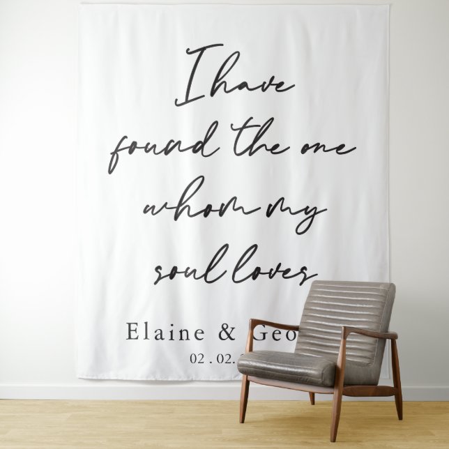 Hintergrund für das One Wedding Foto Wandteppich (Beispiel)