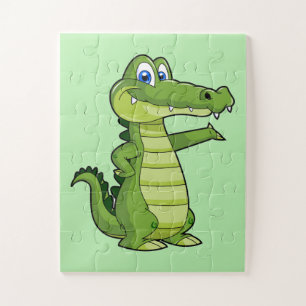 Hintergrund für den Cartoon-Alligator Puzzle