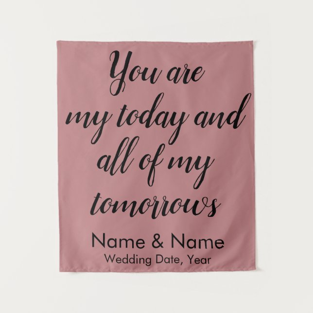 Hintergrund für den Empfang, Rustikaler Rücken Wandteppich (Vorderseite)