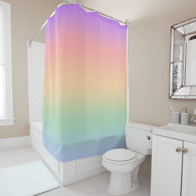 Hintergrund für den Farbverlauf bei Regenbogenfarb Duschvorhang (Beispiel)