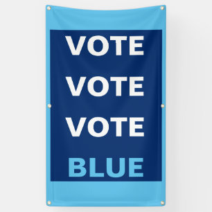 Hintergrund für die Abstimmung mit der Blue Democr Banner