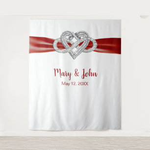 Hintergrund für die Hochzeit von Red Ribbon Infini Wandteppich