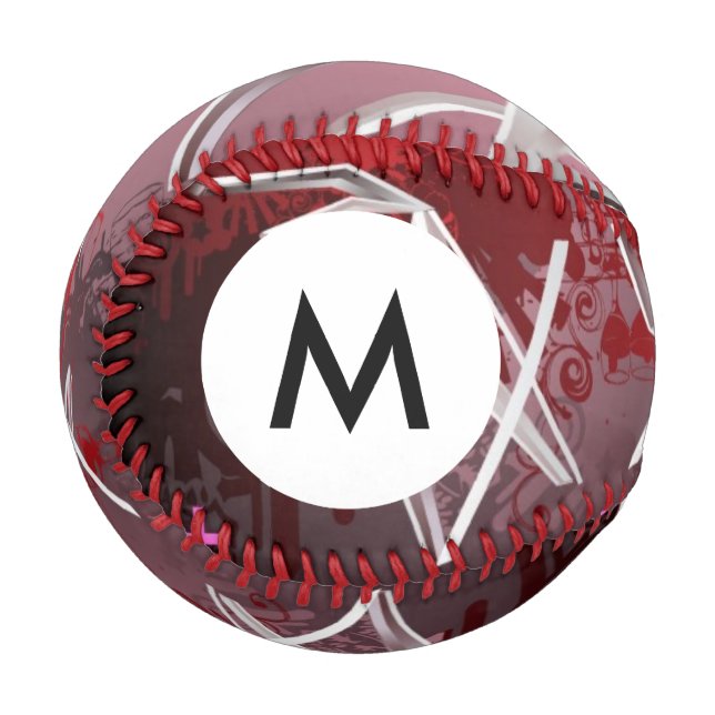 Hintergrund für die Monogrammgestaltung Baseball (Vorderseite Links)