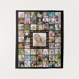 Hintergrund für die schwarze Collage der Graduatio Wandteppich