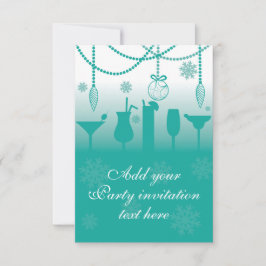 Hintergrund für die Weihnachtscocktail-Party Einla Einladung
