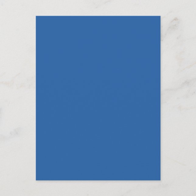 Hintergrund für einen reinen Cerulean Blue Solid T Postkarte (Vorderseite)
