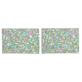 Hintergrund für farbiges geometrisches Pastell Kissenbezug