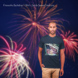 Hintergrund für Feuerwerke T-Shirt