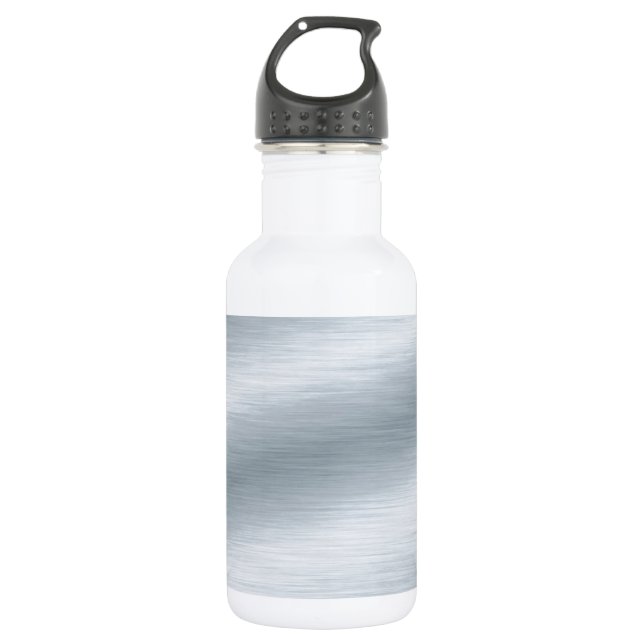 Hintergrund für gebürstetes Silber Trinkflasche (Vorderseite)