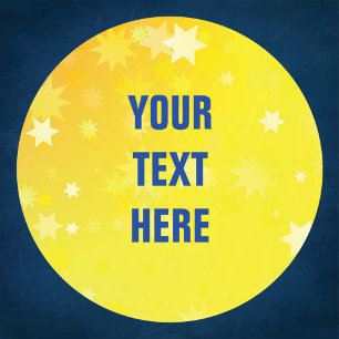 Hintergrund für Gold Stars mit benutzerdefiniertem Runder Aufkleber