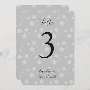Hintergrund für graue Sterne TISCHNUMMERN
