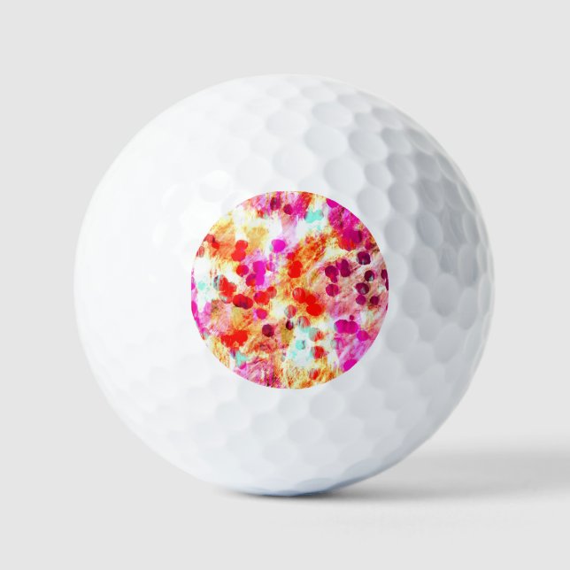 Hintergrund für Grunge-Farbpunkte Golfball (Vorderseite)
