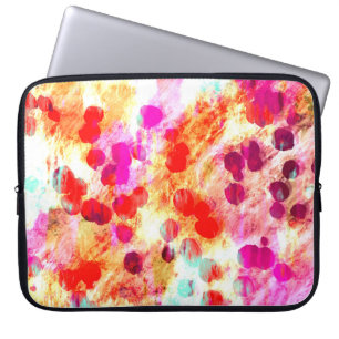 Hintergrund für Grunge-Farbpunkte Laptopschutzhülle