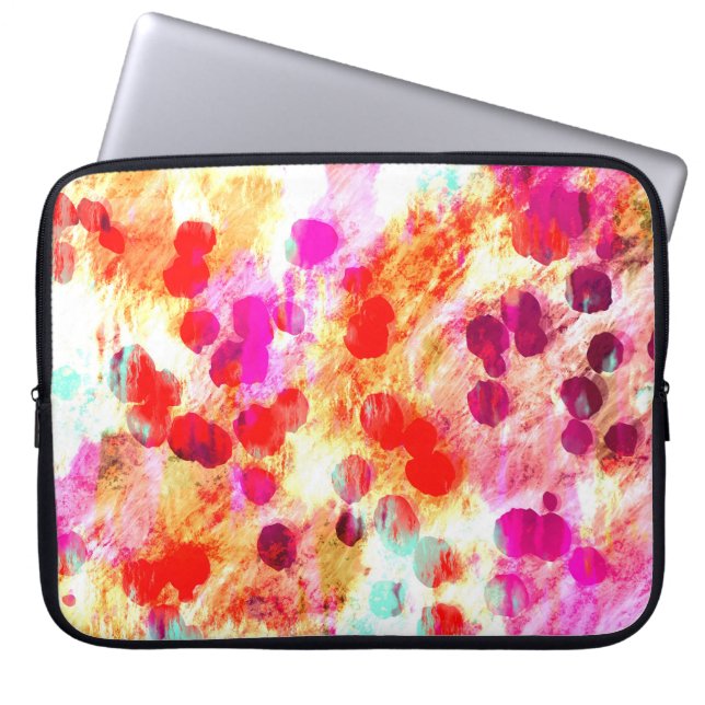 Hintergrund für Grunge-Farbpunkte Laptopschutzhülle (Vorderseite)