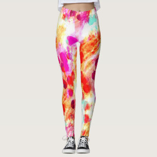 Hintergrund für Grunge-Farbpunkte Leggings