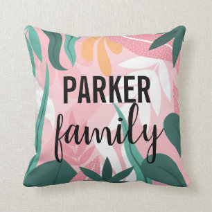 Hintergrund für handgezeichnete exotische Blätte Kissen