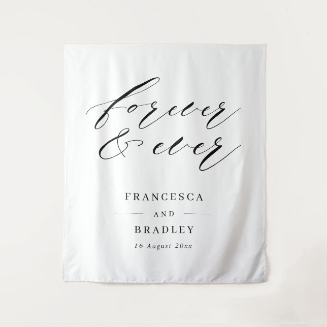 Hintergrund für immer und immer Hochzeitsfeier Wandteppich (Vorderseite)