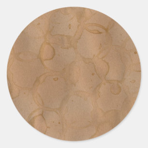 Hintergrund für Kaffeeflecken Runder Aufkleber