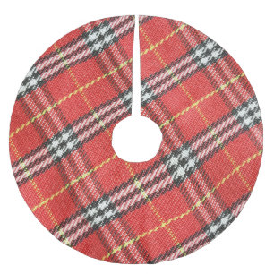 Hintergrund für klassische Tartan-Textur Polyester Weihnachtsbaumdecke