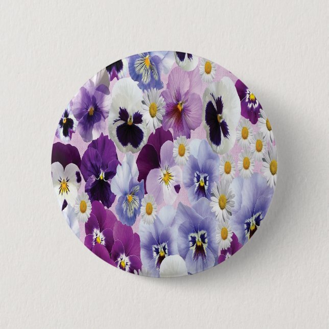 Hintergrund für lila, weiße und violette Blume Button (Vorderseite)