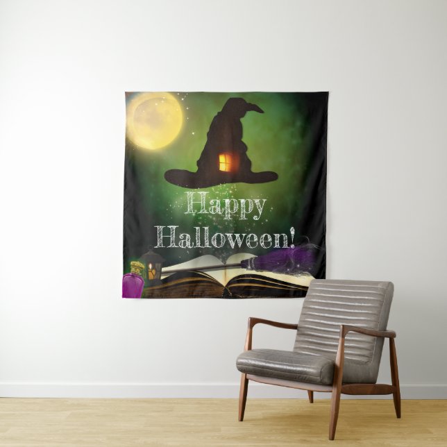 Hintergrund für Magic Hat & Zauberbuch Halloween-P Wandteppich (Beispiel)