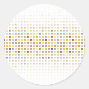 Hintergrund für mehrfarbige Punkte Runder Aufkleber