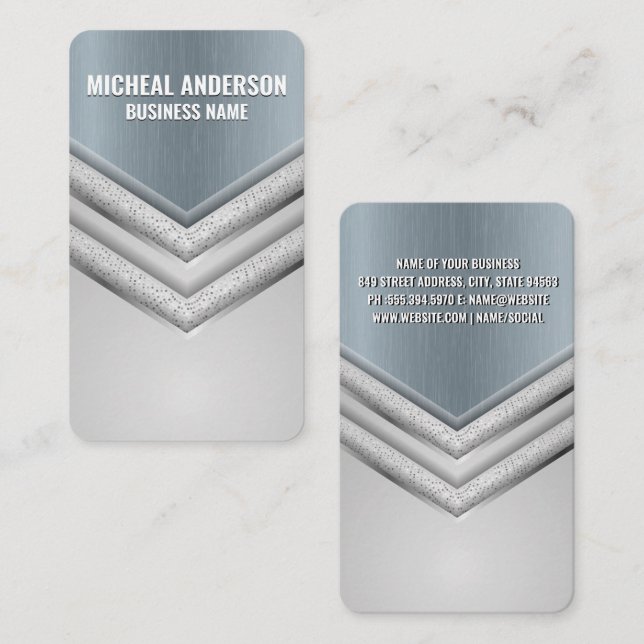 Hintergrund für Metallpfeile Visitenkarte (Vorne/Hinten)