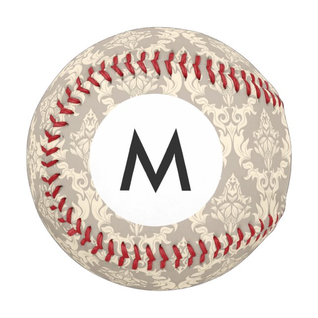 Hintergrund für Monogram-Damask Baseball (Vorderseite Links)