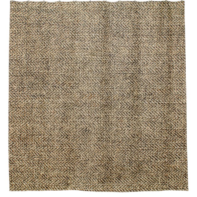 Hintergrund für natürliche Leinen, Bagger, Beige Duschvorhang (Vorderseite)