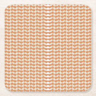 Hintergrund für Orange und Weiße Quadrate Rechteckiger Pappuntersetzer
