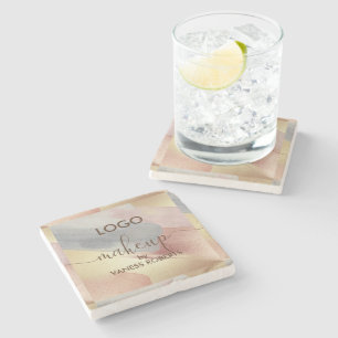 Hintergrund für Pinselstriche in Gold- und Kupfert Steinuntersetzer