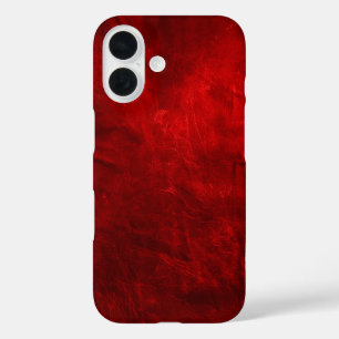 Hintergrund für rotes Leder iPhone 16 Hülle