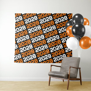 Hintergrund für Schwarz und Orange Abschluss Wandteppich