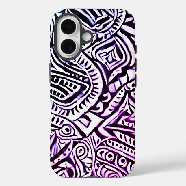 Hintergrund für Schwarzweiß-Wirbel Case-Mate iPhone Hülle (Rückseite)