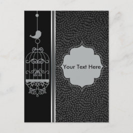 Hintergrund für Silver Birdcage und Leder Postkarte