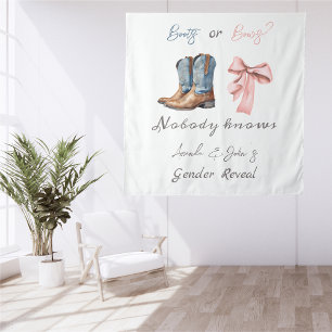 Hintergrund für Stiefel oder Bows Blau und Rosa Ge Wandteppich