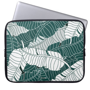 Hintergrund für Vintage Blätter Muster Laptopschutzhülle