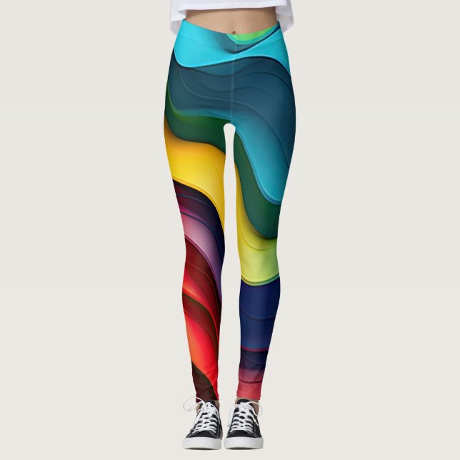 Hintergrund für Wind-Regenbogen Leggings (Vorderseite)