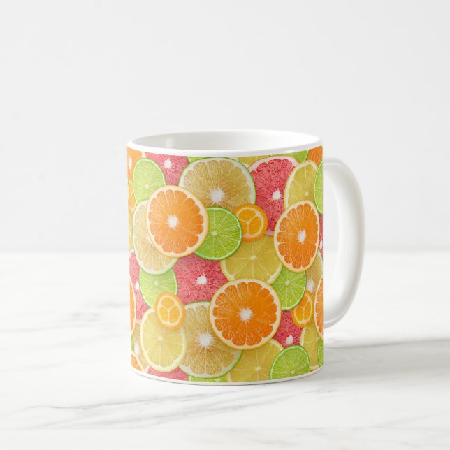 Hintergrund für Zitrusfrüchte Kaffeetasse (VorderseiteRechts)